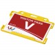 Porte-cartes Vega en plastique, Couleur : Jaune