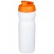 Bouteille de sport Baseline® Plus - 650ml, Couleur : Blanc / Orange