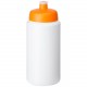 Bouteille de sport Baseline® Plus 500ml couvercle sport, Couleur : Blanc / Orange