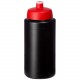 Bouteille de sport Baseline® Plus 500ml couvercle sport, Couleur : Noir / Rouge