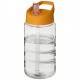 Bouteille de sport H2O Active® Bop 500ml couvercle à bec verseur, Couleur : Translucide / Orange