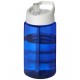 Bouteille de sport H2O Active® Bop 500ml couvercle à bec verseur, Couleur : Bleu / Blanc