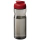 Bouteille de sport H2O Active® Eco Base de 650 ml avec couvercle à bec verseur, Couleur : Rouge / Charbon