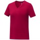 T-shirt Somoto manches courtes col V femme, Couleur : Rouge, Taille : XS