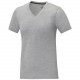 T-shirt Somoto manches courtes col V femme, Couleur : Gris, Taille : XS
