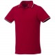 Polo tipping manches courtes homme Fairfield, Couleur : Rouge / Marine / Blanc, Taille : L