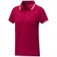 Polo Amarago tipping manches courtes femme, Couleur : Rouge, Taille : XS