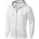 Sweater capuche full zip Arora, Couleur : Blanc, Taille : XS