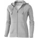Sweater capuche full zip Arora Femme, Couleur : Gris, Taille : XS