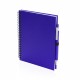 Cahier A5 70 pages avec stylo carton recyclé, Couleur : Bleu