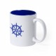 Mug avec votre logo + Personnalisation Prénom Nom, Couleur : Bleu
