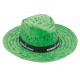 Chapeau de paille publicitaire Panama SPLASH, Couleur : Vert