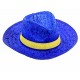 Chapeau de paille publicitaire Panama SPLASH, Couleur : Bleu