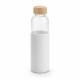 Bouteille en verre avec silicone 600 ml, Couleur : Blanc