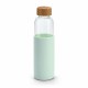 Bouteille en verre avec silicone 600 ml, Couleur : Vert Clair