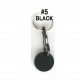 Porte-clés Jeton aluminium, Couleur : Black (Noir)