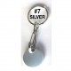 Porte-clés Jeton aluminium, Couleur : Silver