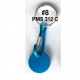 Porte-clés Jeton aluminium, Couleur : PMS 312 C