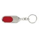 Porte-clés métal + insert plastique en boite individuelle, Couleur : Rouge