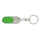 Porte-clés métal + insert plastique en boite individuelle, Couleur : Vert