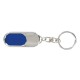 Porte-clés métal + insert plastique en boite individuelle, Couleur : Bleu