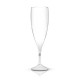 Flûte à champagne en plastique réutilisable Tritan 14 cl, Couleur : Blanc Opaque