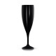 Flûte à champagne en plastique réutilisable Tritan 14 cl, Couleur : Noir