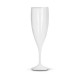 Flûte à champagne en plastique réutilisable Tritan 14 cl, Couleur : Blanc Opaque
