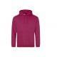Sweat-Shirt Capuche College Hoodie, Couleur : Cranberry, Taille : XS