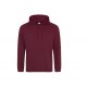 Sweat-Shirt Capuche College Hoodie, Couleur : Burgundy, Taille : XS