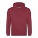 Sweat-Shirt Capuche College Hoodie, Couleur : Brick Red, Taille : XS