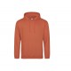 Sweat-Shirt Capuche College Hoodie, Couleur : Burnt Orange, Taille : XS
