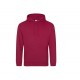 Sweat-Shirt Capuche College Hoodie, Couleur : Red Hot Chilli, Taille : XS