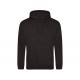 Sweat-Shirt Capuche College Hoodie, Couleur : Deep Black, Taille : XS
