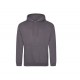 Sweat-Shirt Capuche College Hoodie, Couleur : Steel Grey, Taille : XS