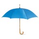 Parapluie avec poignée en bois, Couleur : Bleu Roi