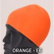 Bonnet de Natation en Latex, Couleur : Orange - E6