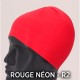 Bonnet de Natation en Latex, Couleur : Rouge néon - R2