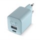 Mini Chargeur Fresh'n Rebel USB-C + A / 30W, Couleur : Bleu Pastel