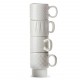 Tasse à espresso Coffee & More 4 pièces 100ml, Couleur : Blanc