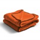 Plaid en laine polaire 130 x 170 cm, Couleur : Orange