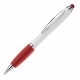 Stylo stylet Hawai blanc, Couleur : Blanc / Rouge, Taille : 