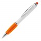 Stylo stylet Hawai blanc, Couleur : Blanc / Orange, Taille : 