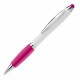 Stylo stylet Hawai blanc, Couleur : Blanc / Rose, Taille : 