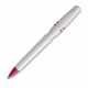 Stylo Nora opaque, Couleur : Blanc / Rose