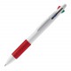 Stylo bille 4 couleurs, Couleur : Blanc / Rouge, Taille : 