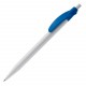 Stylo bille Cosmo Hardcolour clip courbé, Couleur : White / Royal blue
