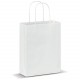 Sac papier anses torsadées 90g/m² 18 x 8 x 22 cm, Couleur : Blanc