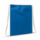 Sac cordelettes en coton OEKO-TEX® 35x45, Couleur : Bleu