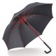 Parapluie 23”, Couleur : Noir / Rouge